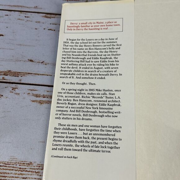 It by Stephen King (1986, Hardcover) FIRST EDITION Dust Jacket True First - Picture 3 of 9